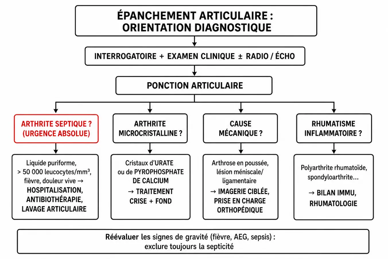 Illustration 1 — Épanchement articulaire